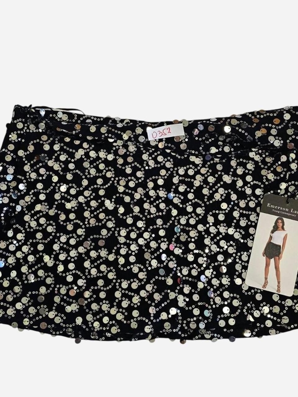 Emerson Laine Black Sequin Skort